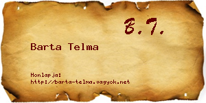 Barta Telma névjegykártya